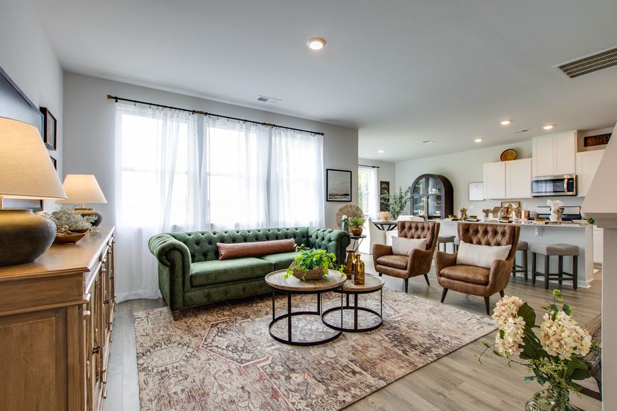 Furnished interior in a model home at Nexus North in Gallatin (Image 7).