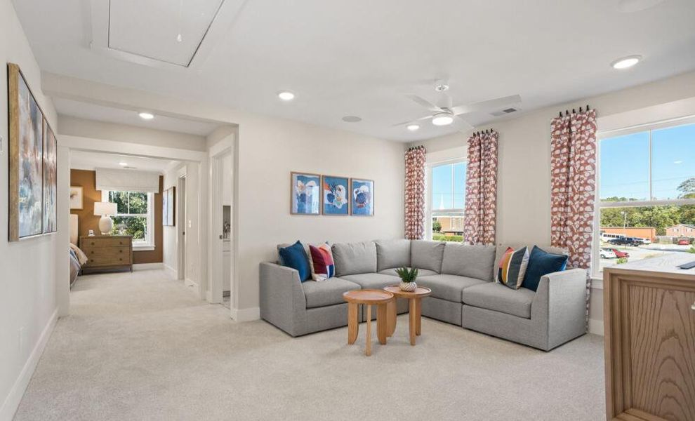 Furnished interior in a model home at Bellevue in Greenville (Image 13). Furnished interior in a model home at Bellevue in Greenville (Image 13).