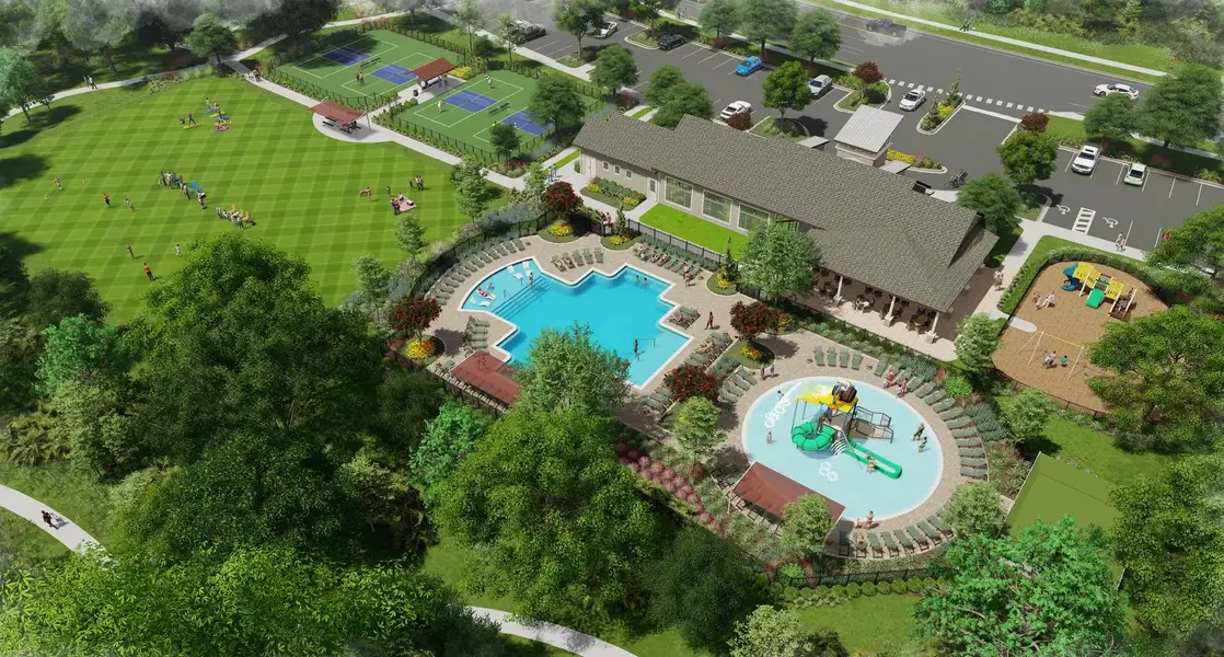 Aerial View of Amenity Center at Hyland Trail Aerial View of Amenity Center at Hyland Trail