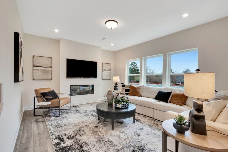 Furnished interior in a model home at Watkins Grove in Raleigh (Image 5).