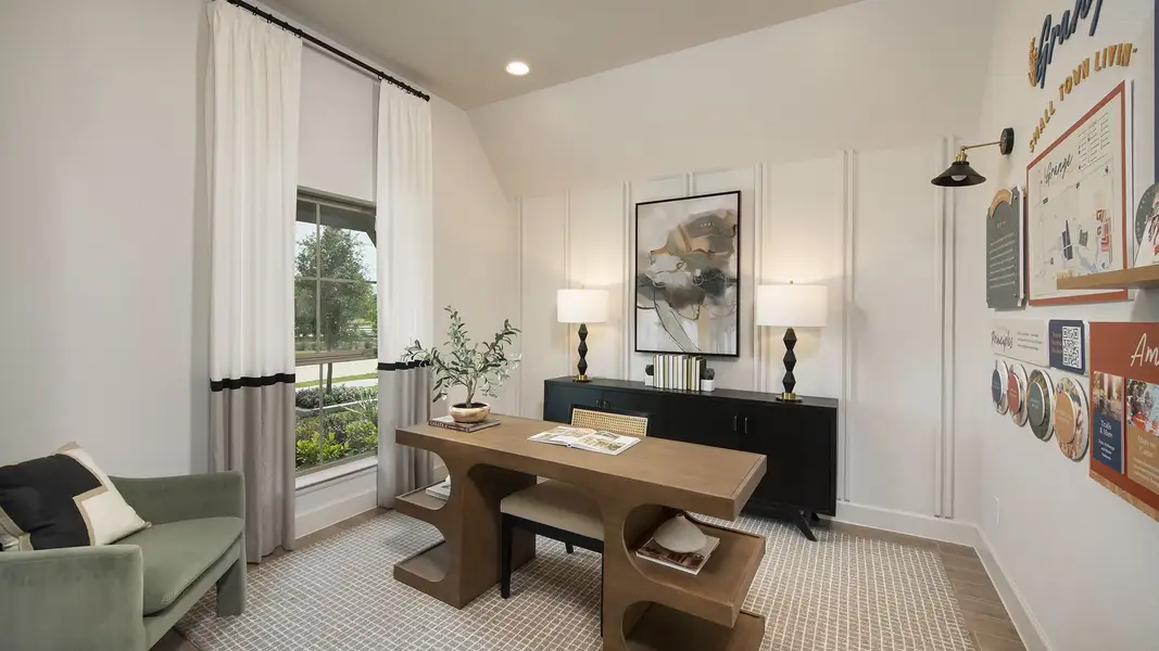 Furnished interior in a model home at Grange 50' in Katy (Image 6). Furnished interior in a model home at Grange 50' in Katy (Image 6).