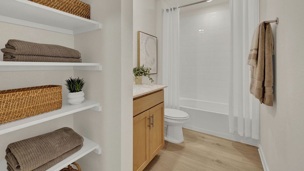 Furnished interior in a model home at Mayfair in New Braunfels (Image 28).