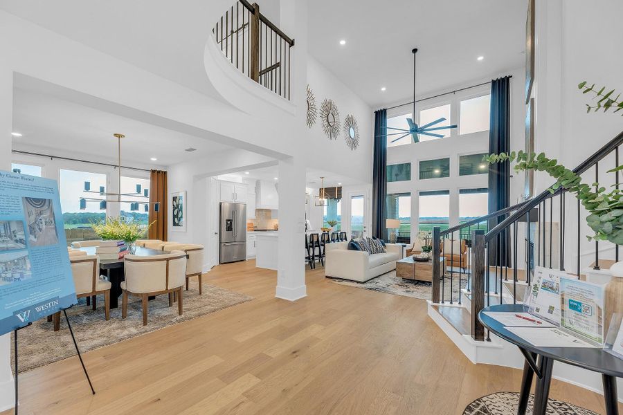 Furnished interior in a model home at The Colony - 50' in Bastrop (Image 18).