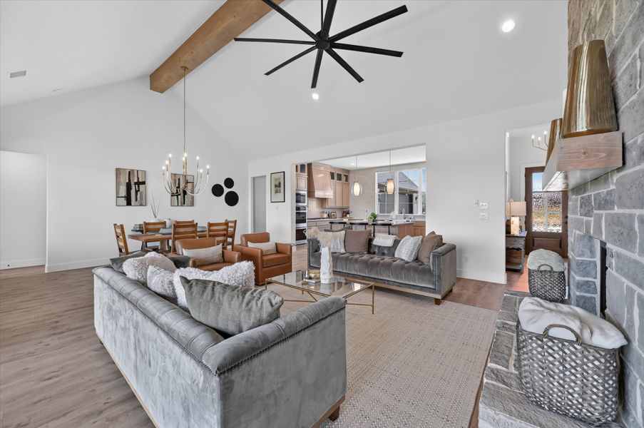 Furnished interior in a model home at Paloma Ranches in Justin (Image 6).