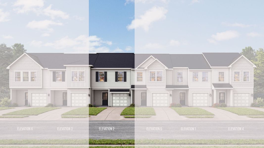 Elevation 2 of a Twin Oaks Townhome