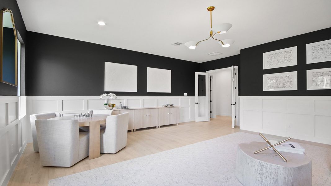 Furnished interior in a model home at Butlers Bend Estates in Pinehurst (Image 27). Furnished interior in a model home at Butlers Bend Estates in Pinehurst (Image 27).