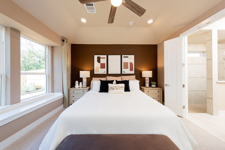 Furnished interior in a model home at Sorella in Tomball (Image 6).