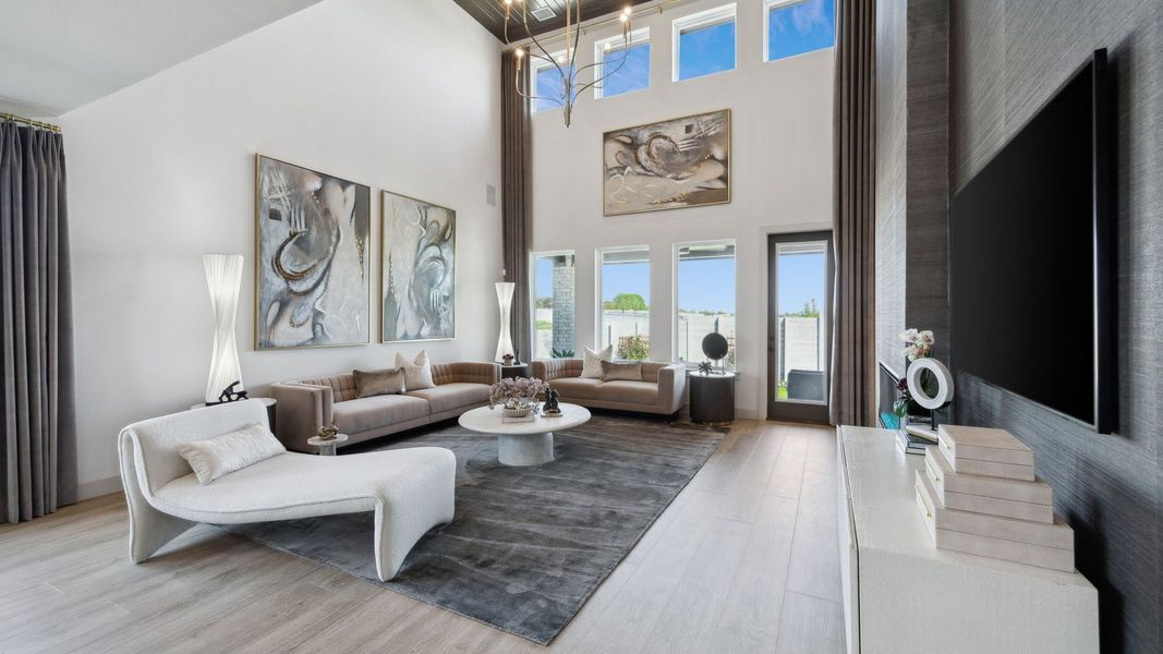 Furnished interior in a model home at Painted Tree - Woodland West in McKinney (Image 31).