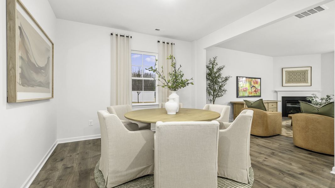 Furnished interior in a model home at The Estates at Edinborough in Gibsonville (Image 5).