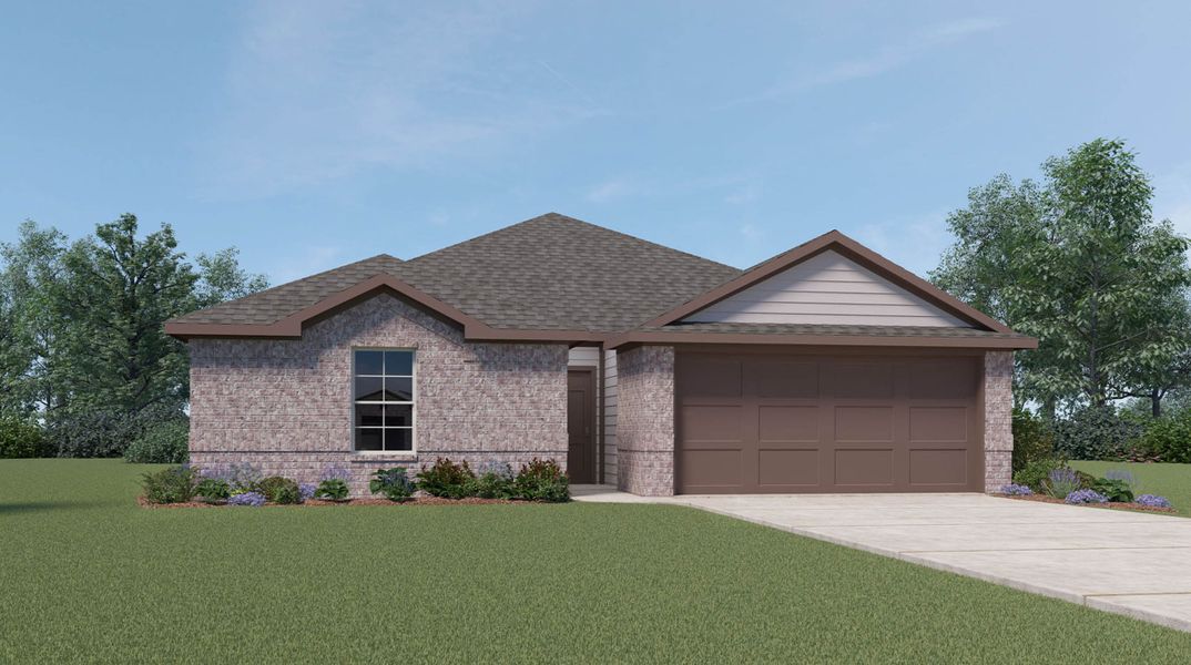 Front exterior of a home in the Garnett Estates community, located in Portland, TX (Image 1).