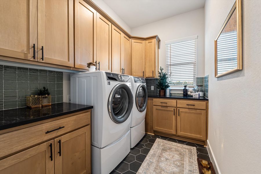 Furnished interior in a model home at Grayson Ridge in Van Alstyne (Image 50).