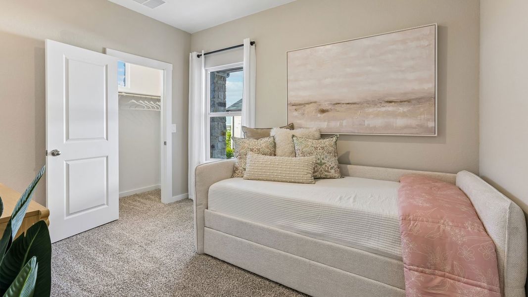 Furnished interior in a model home at Frontier in Mustang Ridge (Image 55).
