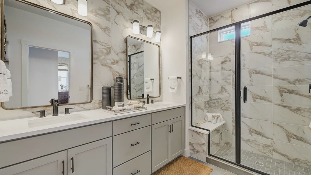 Furnished interior in a model home at Westerly in Erie (Image 18).