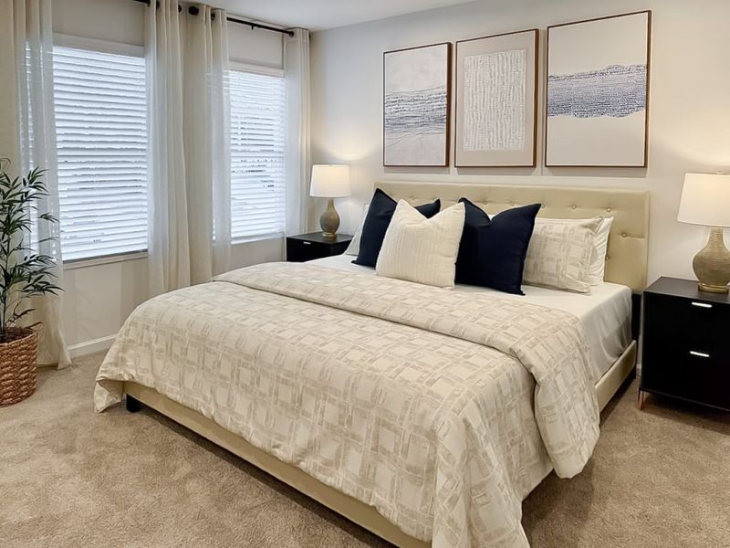 Furnished interior in a model home at Village Green in Adairsville (Image 18).