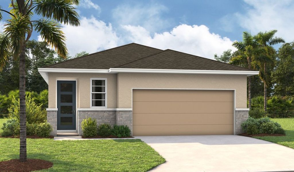 Front exterior of a home in the Estates at Rivers Edge community, located in Parrish, FL (Image 8).