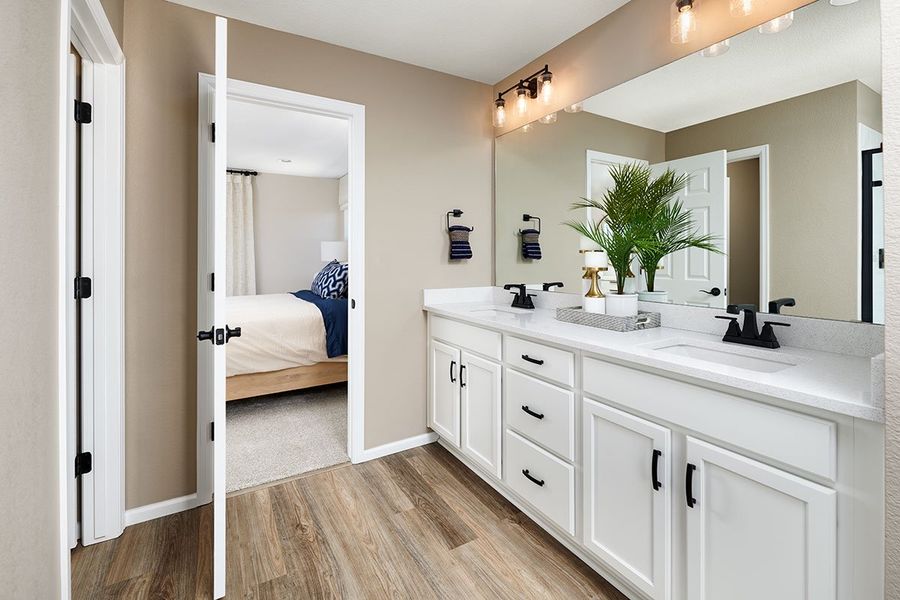 Furnished interior in a model home at The Glen in Colorado Springs (Image 29).