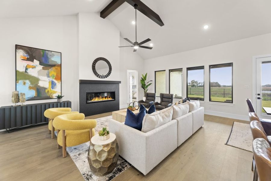 Furnished interior in a model home at Heath Golf and Yacht Club in Rockwall (Image 45).