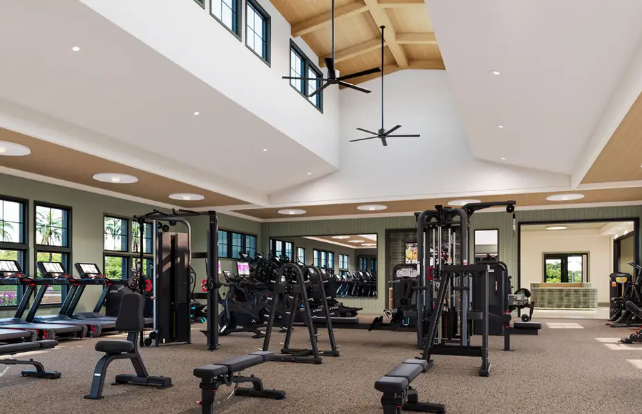 The Harvest Club Gym Rendering The Harvest Club Gym Rendering