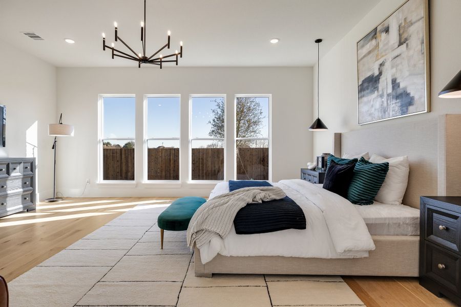 Furnished interior in a model home at Parkside Estates in Aledo (Image 8).