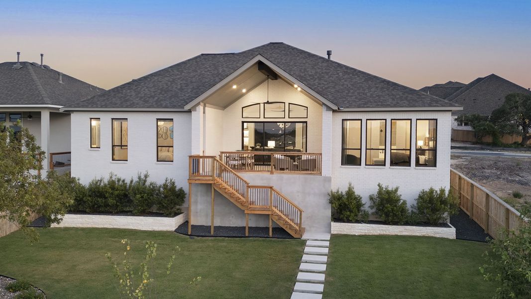 Front exterior of a home in the Johnson Ranch 70' community, located in Bulverde, TX (Image 13). Front exterior of a home in the Johnson Ranch 70' community, located in Bulverde, TX (Image 13).