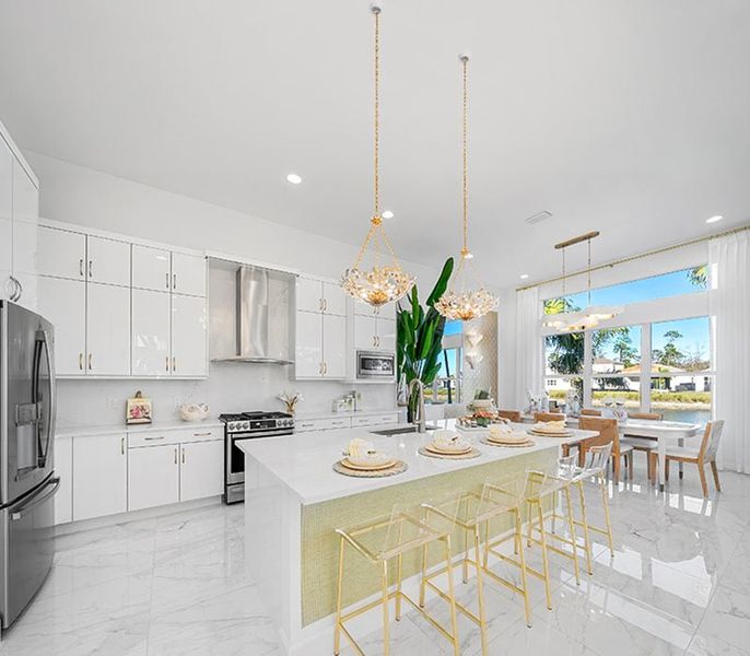 Furnished interior in a model home at Valencia Sky (55+) in Naples (Image 6).