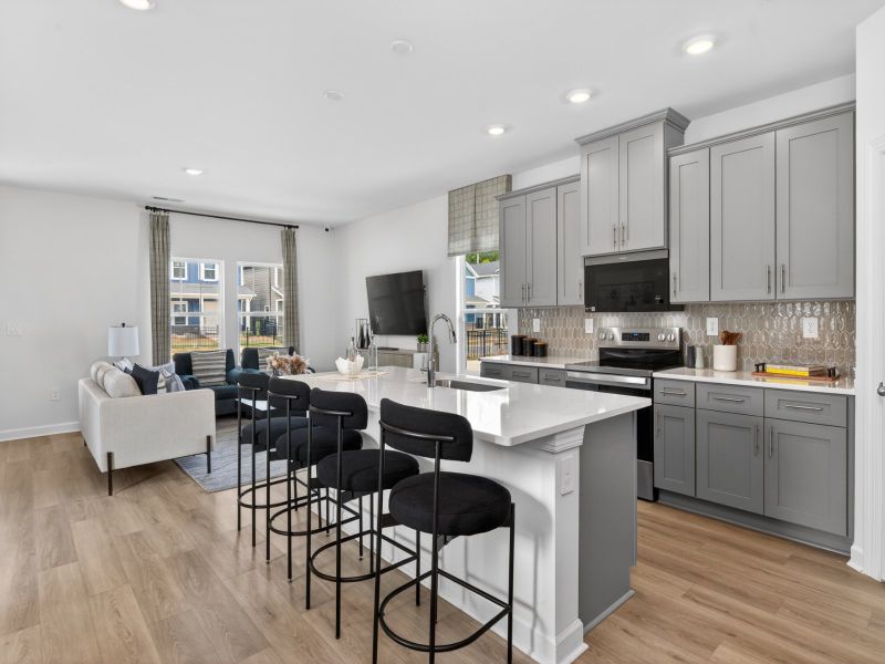 Furnished interior in a model home at Nolen Farm in Gastonia (Image 8).