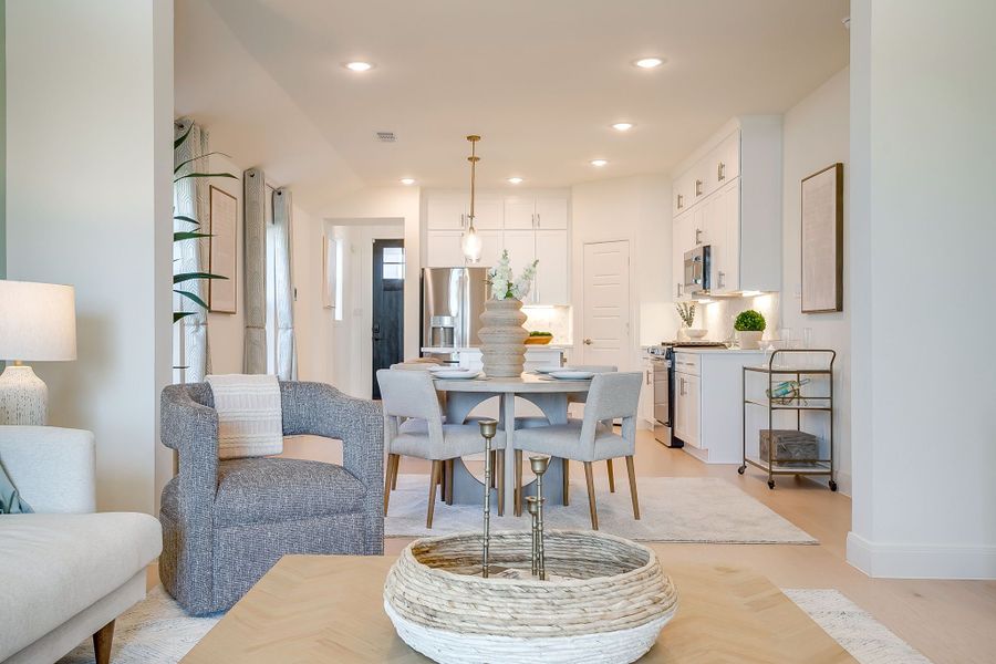 Furnished interior in a model home at MidTowne in Midlothian (Image 36).