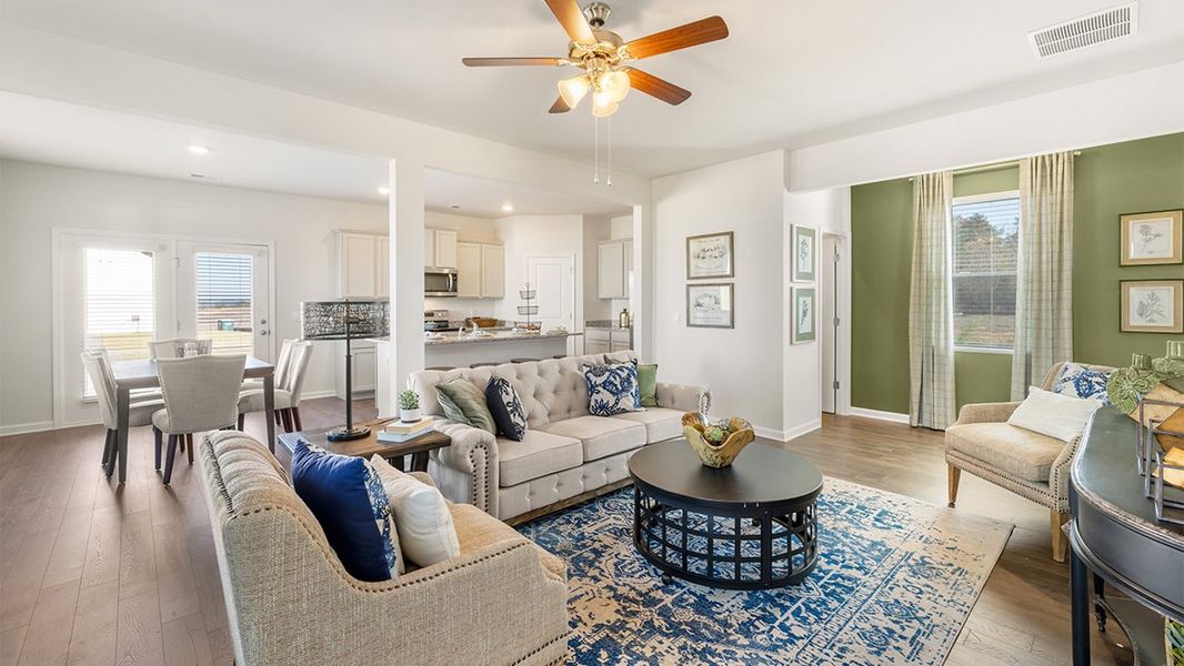 Furnished interior in a model home at Captain's Corner in Grovetown (Image 14).