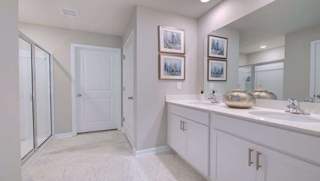 Furnished interior in a model home at Rydele Heights in Weaverville (Image 7).