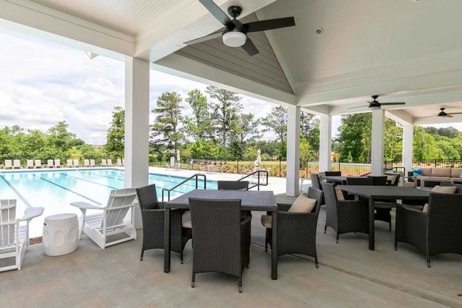 Outdoor Pool Seating Area