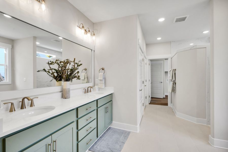 Furnished interior in a model home at Landfall in Wilmington (Image 17). Furnished interior in a model home at Landfall in Wilmington (Image 17).