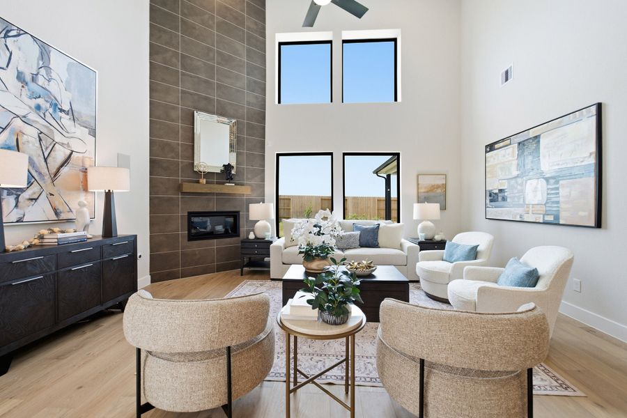 Furnished interior in a model home at Grand Magnolia in Waller (Image 20).
