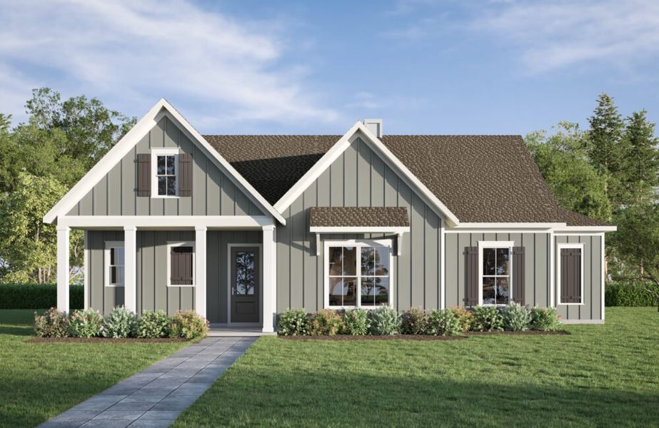 Front exterior of a home in the Blue Mountain Creek community, located in Morganton, GA (Image 3).