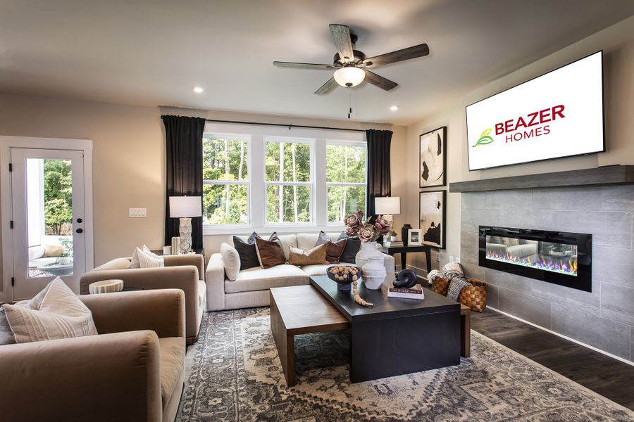 Furnished interior in a model home at Cambridge at Steels Bridge in Canton (Image 6).