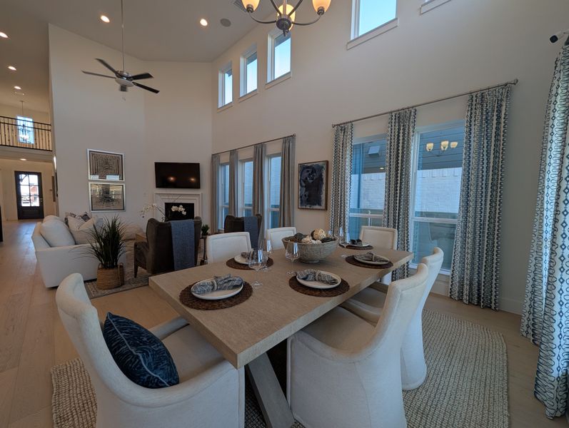 Furnished interior in a model home at Landmark in Denton (Image 23).