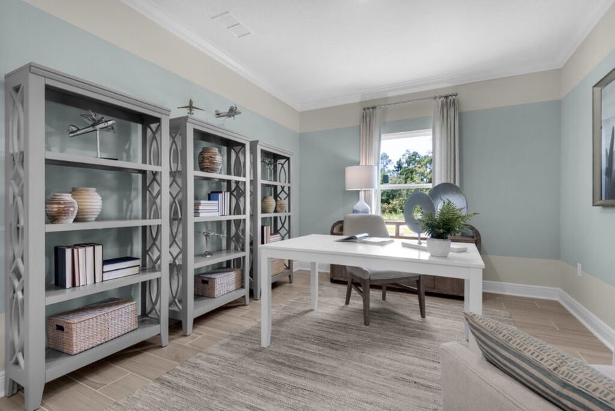 Furnished interior in a model home at Lake Merial in Panama City (Image 14).