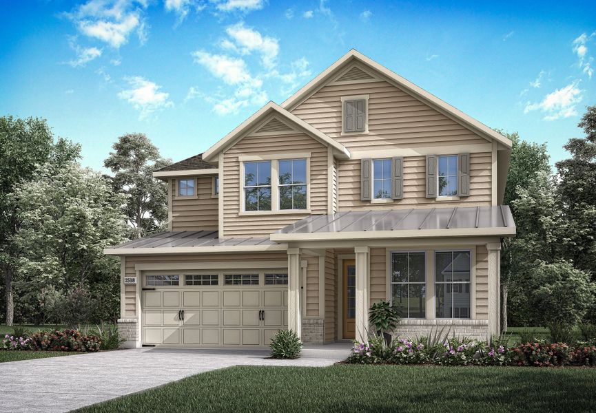 Front exterior of a home in the Landmark community, located in Denton, TX (Image 11).