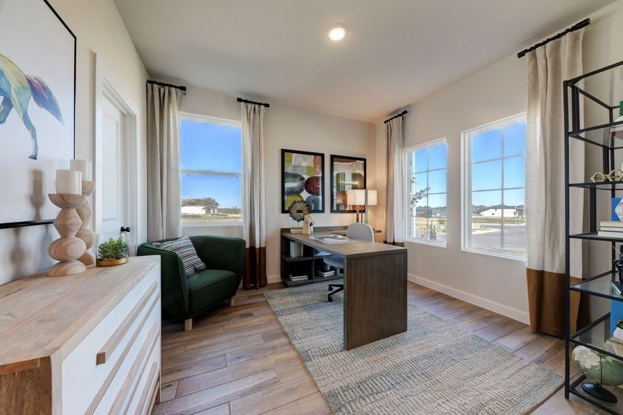Furnished interior in a model home at Hickory Ridge in Elmendorf (Image 35).
