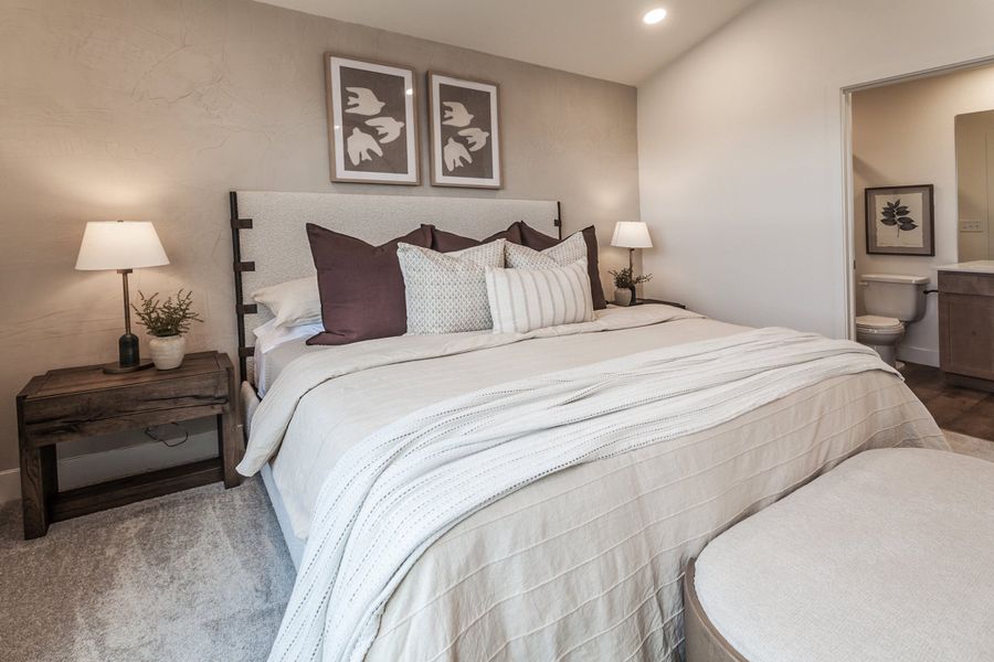 Furnished interior in a model home at Prairie Song in Windsor (Image 55).