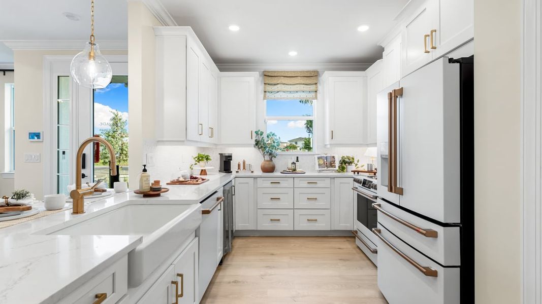 Furnished interior in a model home at Esplanade by the Islands Coach Homes in Naples (Image 48).