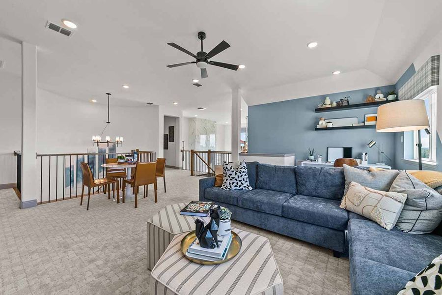 Furnished interior in a model home at Estate 64s in Frisco (Image 6).
