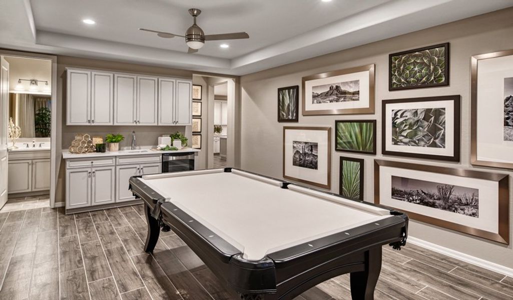 Furnished interior in a model home at Saguaro Reserve III in Marana (Image 22).