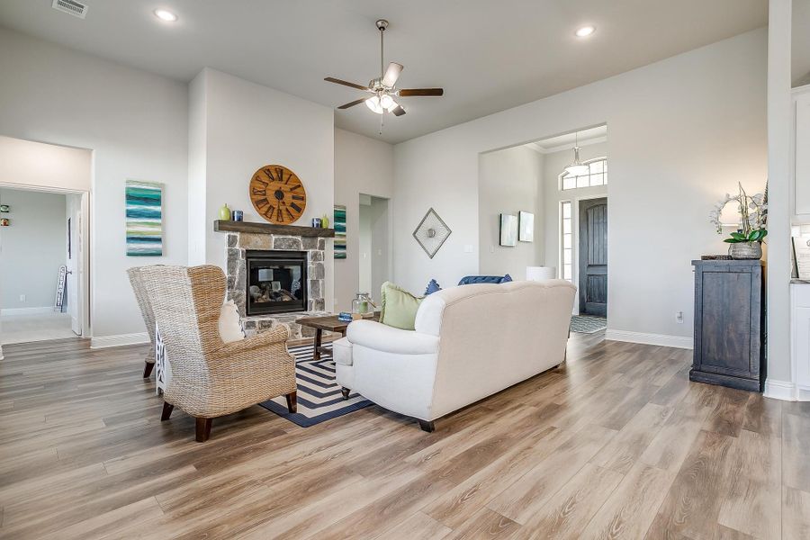 Furnished interior in a model home at Creekview Farms in Greenville (Image 14).