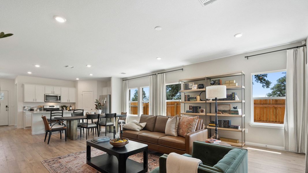Furnished interior in a model home at Rosenbusch Ranch in Leander (Image 73).