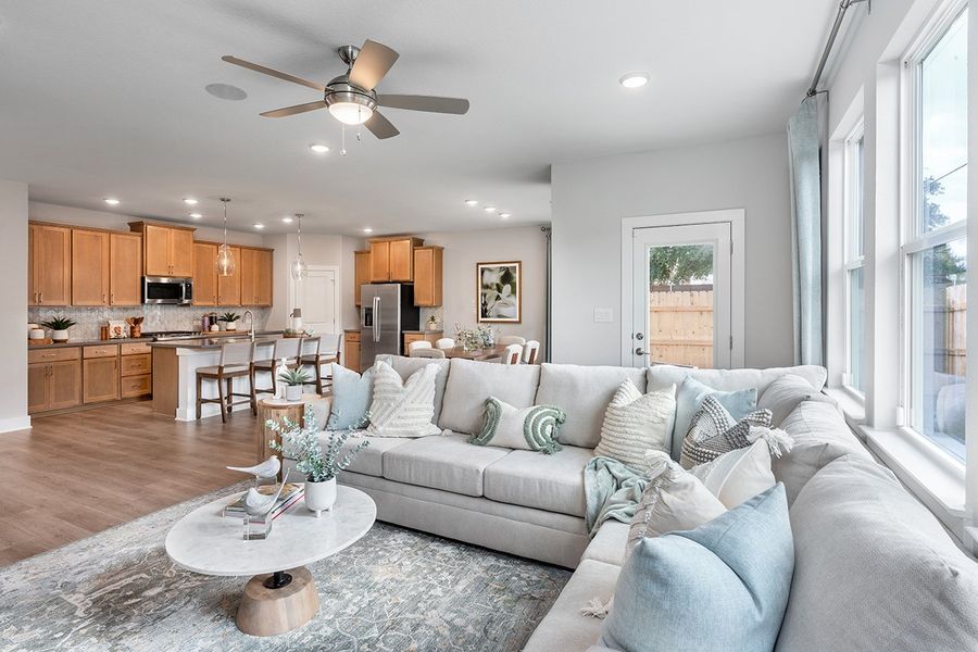 Furnished interior in a model home at Sarah's Creek in Pflugerville (Image 8).