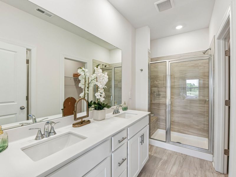 Furnished interior in a model home at Trivium Meadows in Newton (Image 12). Furnished interior in a model home at Trivium Meadows in Newton (Image 12).