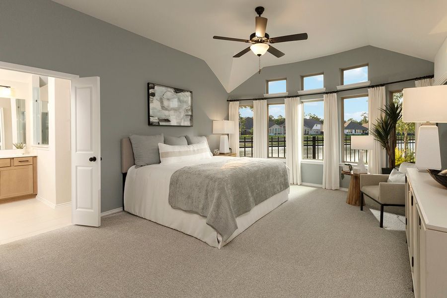 Furnished interior in a model home at The Meadows at Imperial Oaks in Conroe (Image 17).
