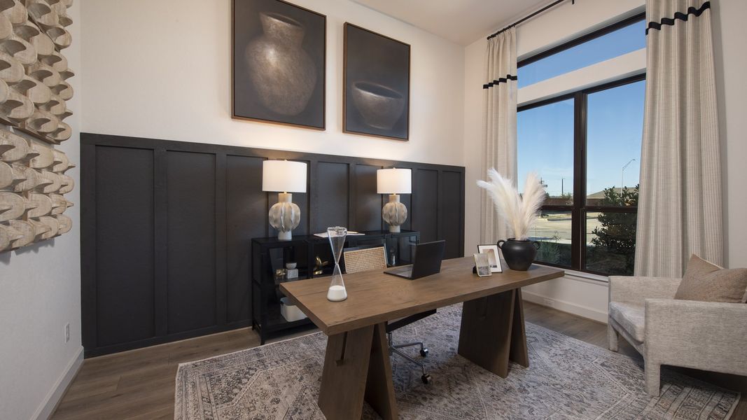 Furnished interior in a model home at Flat Creek 60' in Castroville (Image 6).