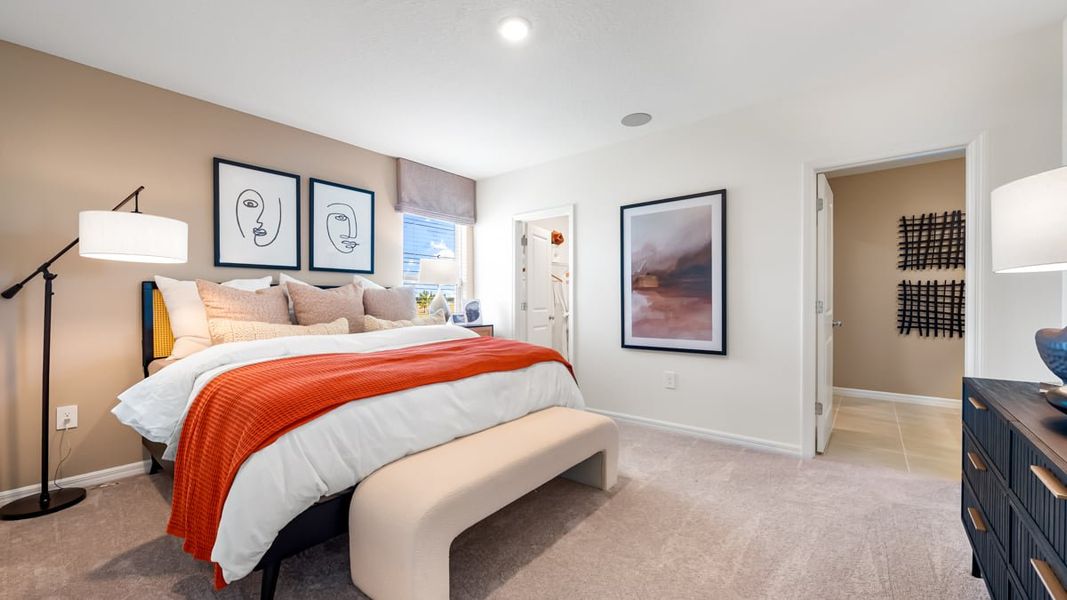 Furnished interior in a model home at Firethorn in Parrish (Image 36).