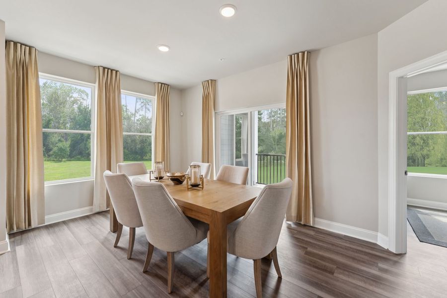 Bright dining areas